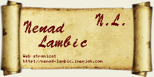 Nenad Lambić vizit kartica